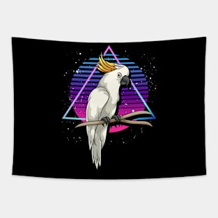 Vaporwave Parrot Lover Tropical Animal Cockatoo Tapestry