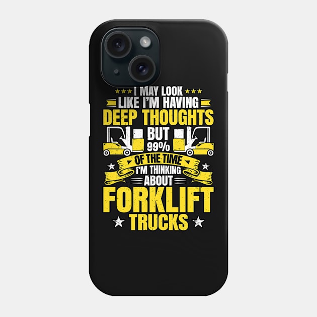 Forklift Operator Forklift Driver Forklift Truck Phone Case by Krautshirts