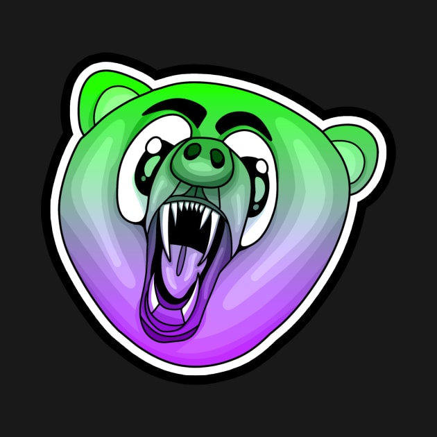 Purple Green Bear 2.0 by ggheat6