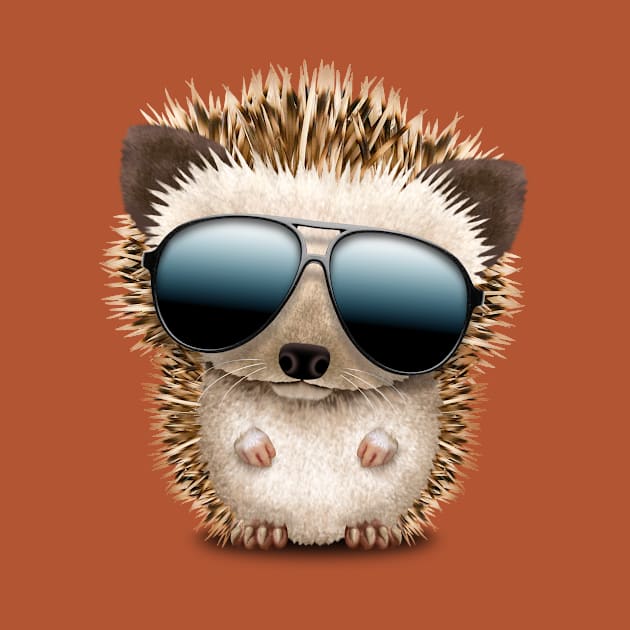 Baby Hedgehog Wearing Sunglasses by jeffbartels