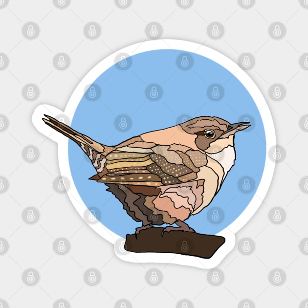 House Wren Magnet by New World Aster 