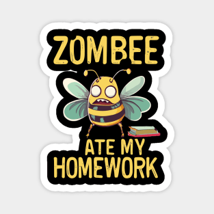 Zombee Ate My Homework Magnet