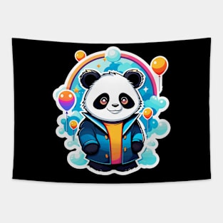 Panda Illustration Tapestry