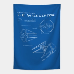 TIE Interceptor Blueprints Tapestry