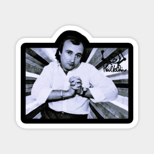 phil collins rock and roll retro style Magnet