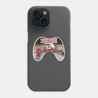 Red Race track Game Mode Activated White Trim Phone Case