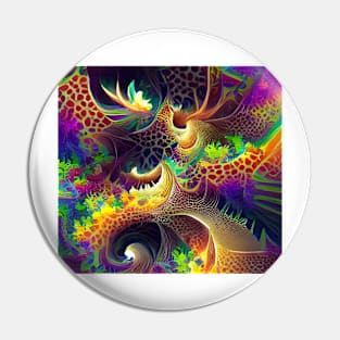 Psychedelic Fractal Pin