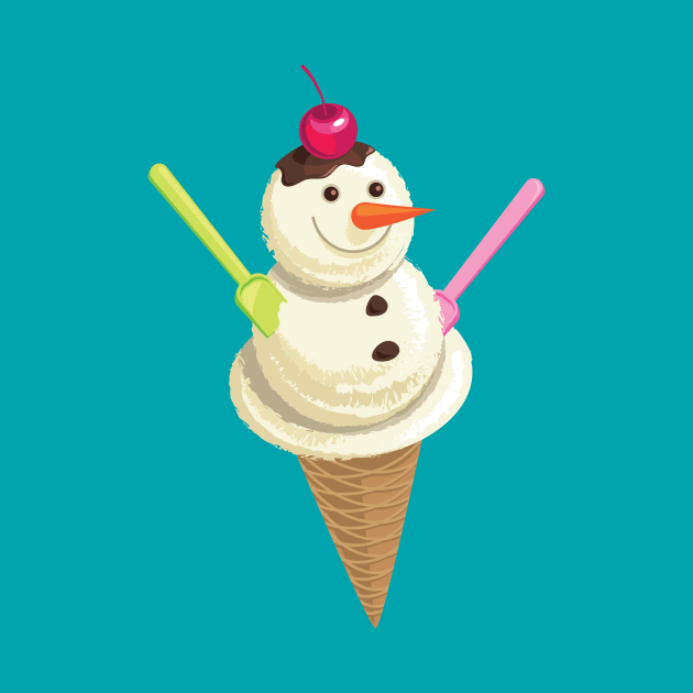 Vanilla cone snowman by goldengallery