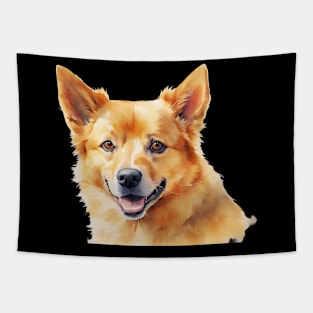 Watercolor Finnish Spitz Tapestry