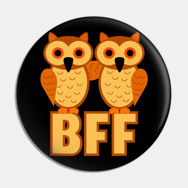 BFF - Best friends forever - Design with cute owls Pin by Bohnenkern