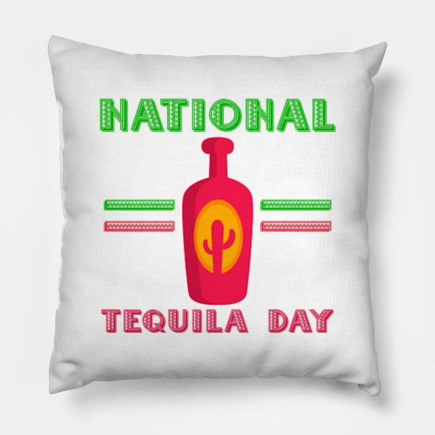 National tequila day Pillow by AsKartongs