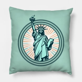 Statue of Liberty Emblem Pillow