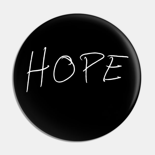 Hope - Rob Benedict Handwriting - white font Pin by MeowOrNever