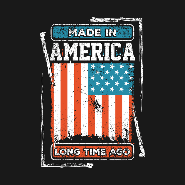 United States of America Flag Born Distressed Novelty Gift by ChicagoBoho