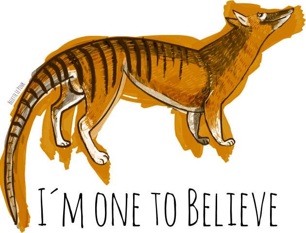 Believe in Thylacine Kids T-Shirt by belettelepink