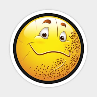 Basketball Smiley Face Emoticon Magnet