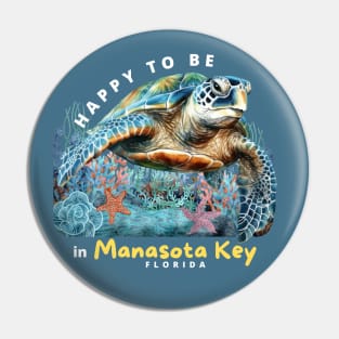 Manasota Key Florida Sea Turtle Vacation Pin