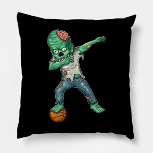 Funny Halloween - Dabbing Zombie Basketball Lover Gift Pillow