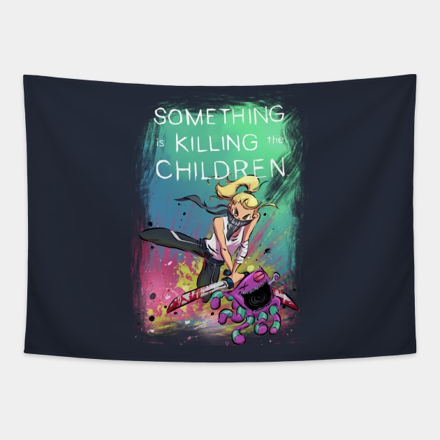 SOMETHING IS KILLING THE CHILDREN Tapestry by Rickdraws