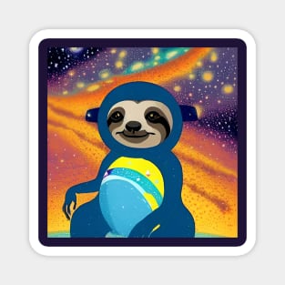 Cute Space Sloth Magnet