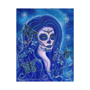 Wrapped in a dream day of the dead art by Renee Lavoie T-Shirt