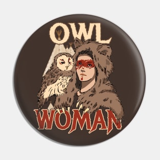 Owl Woman with Bear Headdress Pin