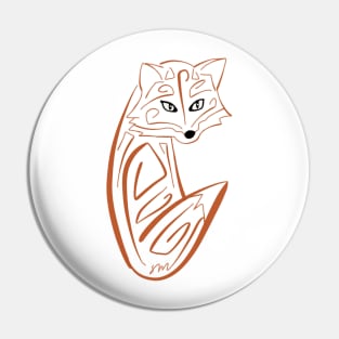 Geometric Fox Pin