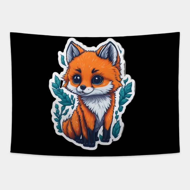 Little Fox Tapestry by Basunat