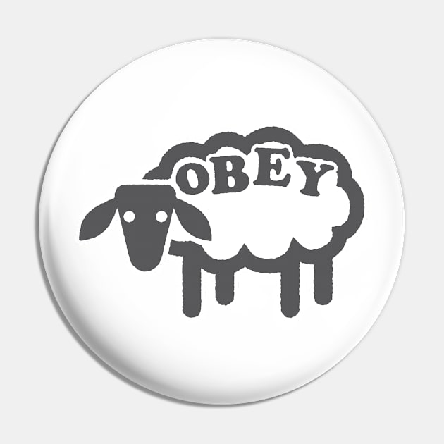 Obey Sheep Pin by SteveGrime