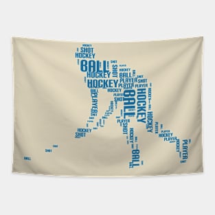 Hockey Player playing design Tapestry