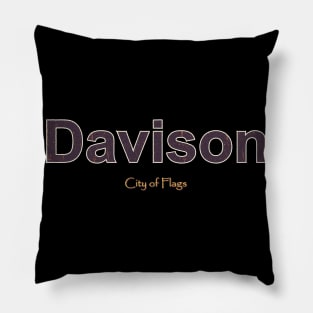 Davison Grunge Text Pillow