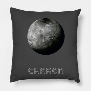 Pluto’s moon Charon (grayscale) Pillow