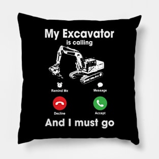 Pint-sized Powerhouse Excavator Whispers, Tee Triumph Extravaganza Pillow