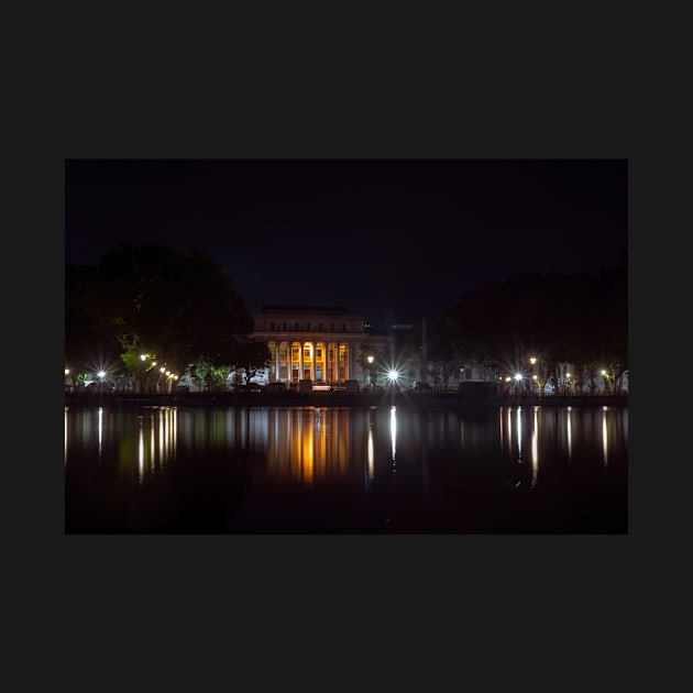 old government building at night by likbatonboot