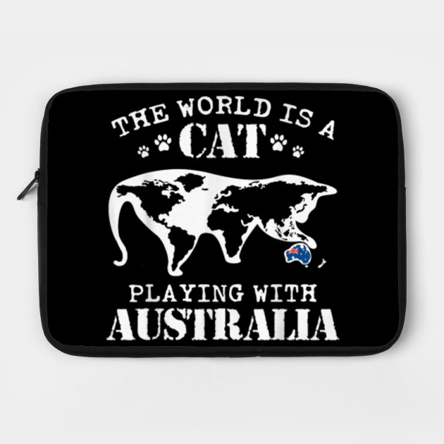 The World Is A Cat Playing With Australia Shirt World Map T Shirt