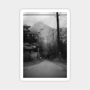 Scary road - Japanese landscape, old picture, horror vibe Magnet