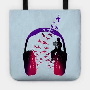 Headphone Music French Horn Tote