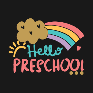 Hello Preschool Heart Teacher Student Back To School T-Shirt