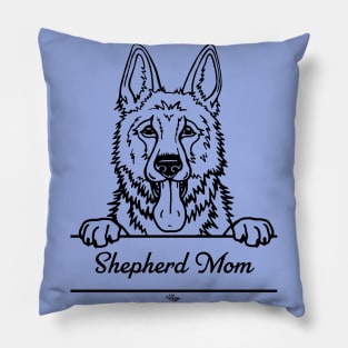 German Shepherd Mom, Variant Illustration Pillow