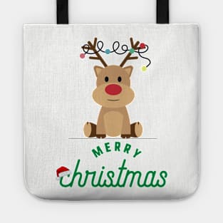 Cute Rudolph The Red Nose Reindeer - Merry Christmas Tote