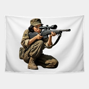 Sniper Girl Tapestry