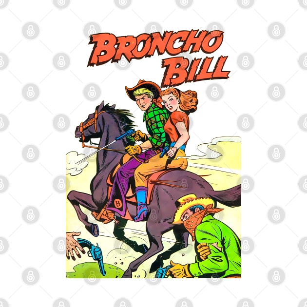 Western  Horse Cowboy Retro Broncho Bill Comic by REVISTANGO