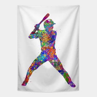 Baseball batting Tapestry