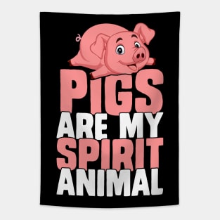 Pigs are my spirit animal funny pig Tapestry