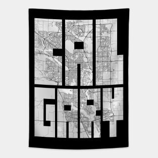 Calgary, Alberta, Canada City Map Typography - Light Tapestry