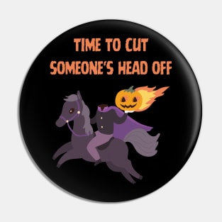 Halloween headless Horseman Pin