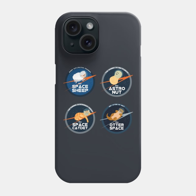 Astronomy Puns | Gift Ideas | Funny Space Mission Patch Phone Case by Fluffy-Vectors