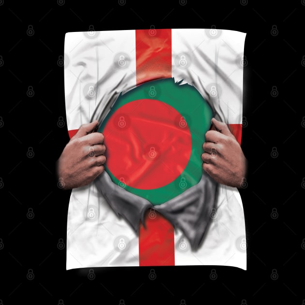 Bangladesh Flag English Flag Ripped Open - Gift for Bengali From Bangladesh by Country Flags