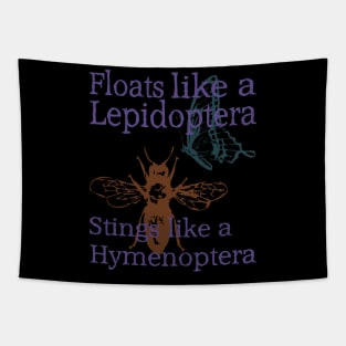 Butterfly Bee Pun Biology T-Shirt Tapestry