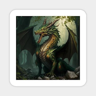 Green Dragon in the Swamp Magnet